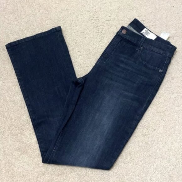 COSMIC BLUE LOVE Women's Dark Blue Bootcut Denim Jean Pants Size 31 - Picture 1 of 10